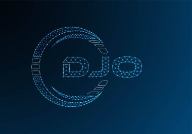 DJO düşük poli harfli logo vektör tasarımı. DJO düşük poli logo tasarımı. 