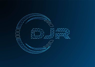 DJR düşük poli harfli logo vektör tasarımı. DJR düşük poli logo tasarımı. 