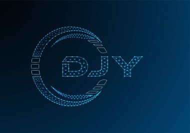 DJY düşük poli harfli logo vektör tasarımı. DJY düşük poli logo tasarımı. 