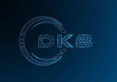 DKB düşük poli harfli logo vektör tasarımı. DKB düşük poli logo tasarımı. 