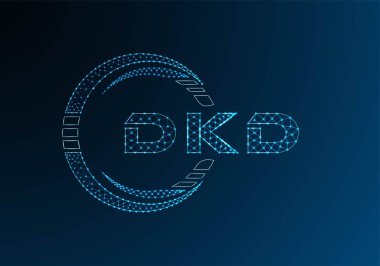 DKD düşük poli harfli logo vektör tasarımı. DKD düşük poli logo tasarımı. 