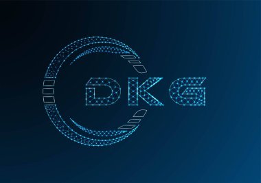DKG düşük poli harfli logo vektör tasarımı. DKG düşük poli logo tasarımı. 