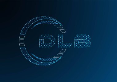 DLB düşük poli harfli logo vektör tasarımı. DLB düşük poli logo tasarımı. 
