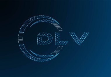 DLV düşük poli harfli logo vektör tasarımı. DLV düşük poli logo tasarımı. 