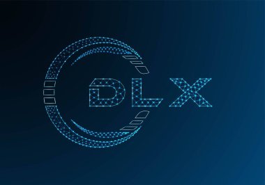 DLX düşük poli harfli logo vektör tasarımı. DLX düşük poli logo tasarımı. 