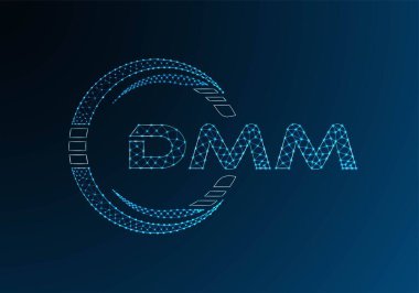 DMM düşük poli harfli logo vektör tasarımı. DMM düşük poli logo tasarımı. 