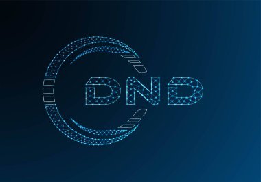 DND düşük poli harfli logo vektör tasarımı. DND düşük poli logo tasarımı. 