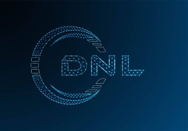 DNL düşük poli harfli logo vektör tasarımı. DNL düşük poli logo tasarımı. 