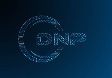 DNP düşük poli harfli logo vektör tasarımı. DNP düşük poli logo tasarımı. 