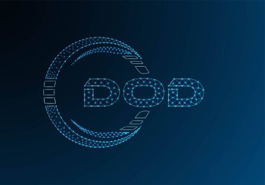 Savunma Bakanlığı düşük poli harfli logo vektör tasarımı. Savunma Bakanlığı düşük poli logo tasarımı. 