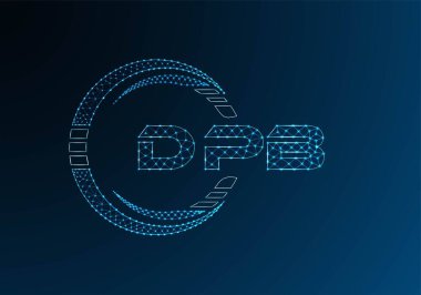 DPB düşük poli harfli logo vektör tasarımı. DPB düşük poli logo tasarımı. 