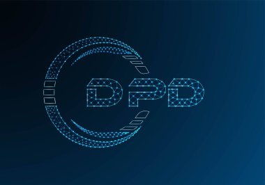 DPD düşük poli harfli logo vektör tasarımı. DPD düşük poli logo tasarımı. 