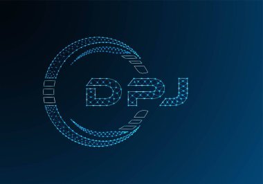 DPJ düşük poli harfli logo vektör tasarımı. DPJ düşük poli logo tasarımı. 
