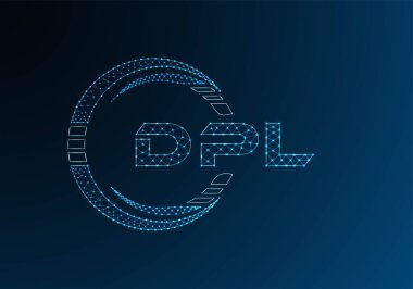 DPL düşük poli harfli logo vektör tasarımı. DPL düşük poli logo tasarımı. 
