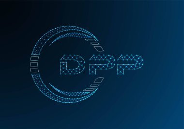 DPP düşük poli harfli logo vektör tasarımı. DPP düşük poli logo tasarımı. 