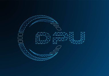 DPU düşük poli harfli logo vektör tasarımı. DPU düşük poli logo tasarımı. 