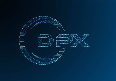 DPX düşük poli harfli logo vektör tasarımı. DPX düşük poli logo tasarımı. 