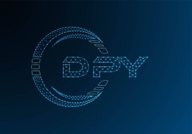 DPY düşük poli harfli logo vektör tasarımı. DPY düşük poli logo tasarımı. 