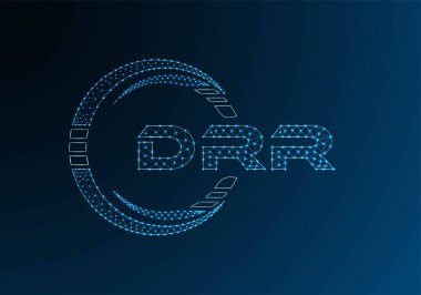 DRR düşük poli harfli logo vektör tasarımı. DRR düşük poli logo tasarımı. 