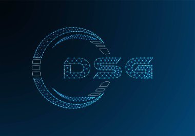 DSG düşük poli harfli logo vektör tasarımı. DSG düşük poli logo tasarımı. 