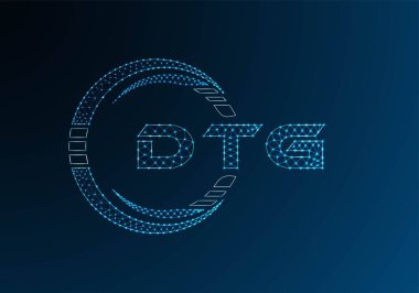 DTG düşük poli harfli logo vektör tasarımı. DTG düşük poli logo tasarımı. 