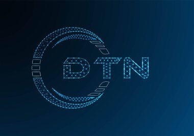 DTN düşük poli harfli logo vektör tasarımı. DTN düşük poli logo tasarımı. 