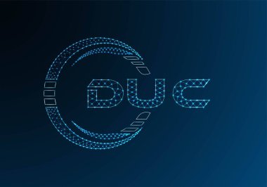 DUC düşük poli harfli logo vektör tasarımı. DUC düşük poli logo tasarımı. 