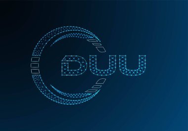 DUU düşük poli harfli logo vektör tasarımı. DUU düşük poli logo tasarımı. 