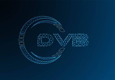 DVB düşük poli harfli logo vektör tasarımı. DVB düşük poli logo tasarımı. 