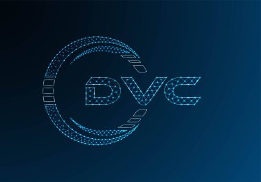 DVC düşük poli harfli logo vektör tasarımı. DVC düşük poli logo tasarımı. 
