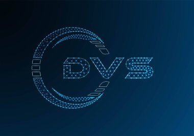 DVS düşük poli harfli logo vektör tasarımı. DVS düşük poli logo tasarımı. 