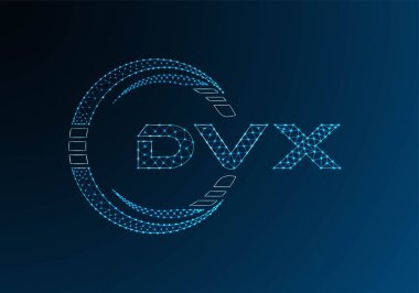 DVX düşük poli harfli logo vektör tasarımı. DVX düşük poli logo tasarımı. 