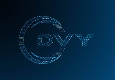 DVY düşük poli harfli logo vektör tasarımı. DVY düşük poli logo tasarımı. 