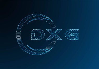 DXG düşük poli harfli logo vektör tasarımı. DXG düşük poli logo tasarımı. 