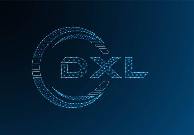 DXL düşük poli harfli logo vektör tasarımı. DXL düşük poli logo tasarımı. 
