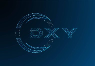 DXY düşük poli harfli logo vektör tasarımı. DXY düşük poli logo tasarımı. 