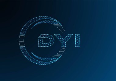 DYI düşük poli harfli logo vektör tasarımı. DYI düşük poli logo tasarımı. 