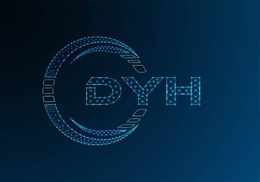 DYH düşük poli harfli logo vektör tasarımı. DYH düşük poli logo tasarımı. 