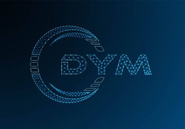 DYM düşük poli harfli logo vektör tasarımı. DYM düşük poli logo tasarımı. 