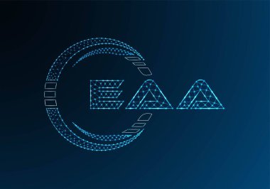 EAA düşük poli harfli logo vektör tasarımı. EAA düşük polyester logo tasarımı. Düşük polyester logo.