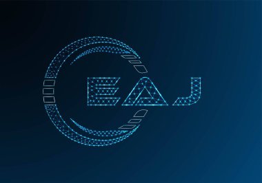 EAJ düşük poli harfli logo tasarımı. EAJ düşük polyester logo tasarımı. Düşük polyester logo.