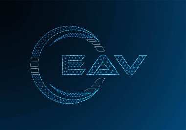 EAV düşük poli harfli logo vektör tasarımı. EAV düşük polyester logo tasarımı. Düşük polyester logo.