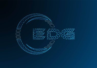EDG düşük poli harfli logo vektör tasarımı. EDG düşük polyester logo tasarımı. Düşük polyester logo.