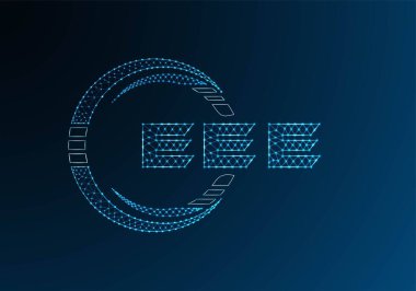 EEE düşük poli harfli logo vektör tasarımı. EEE düşük poli logo tasarımı. Düşük polyester logo.