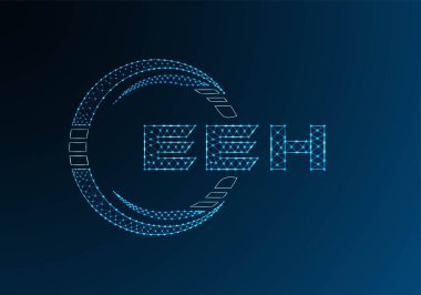 EEH düşük poli harfli logo vektör tasarımı. EEH düşük poli logo tasarımı. Düşük polyester logo.