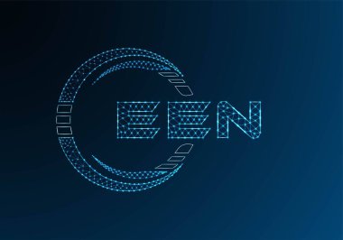 EEN düşük poli harfli logo vektör tasarımı. EEN alt poli logo tasarımı. Düşük polyester logo.