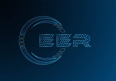 EER düşük poli harfli logo vektör tasarımı. EER düşük polyester logo tasarımı. Düşük polyester logo.