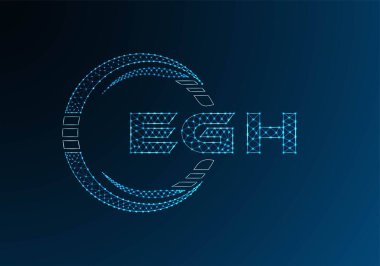 EGH düşük poli harfli logo vektör tasarımı. EGH düşük poli logo tasarımı. Düşük polyester logo.