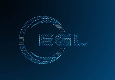 EGL düşük poli harfli logo vektör tasarımı. EGL düşük poli logo tasarımı. Düşük polyester logo.