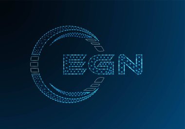 EGN düşük poli harfli logo vektör tasarımı. EGN düşük polyester logo tasarımı. Düşük polyester logo.